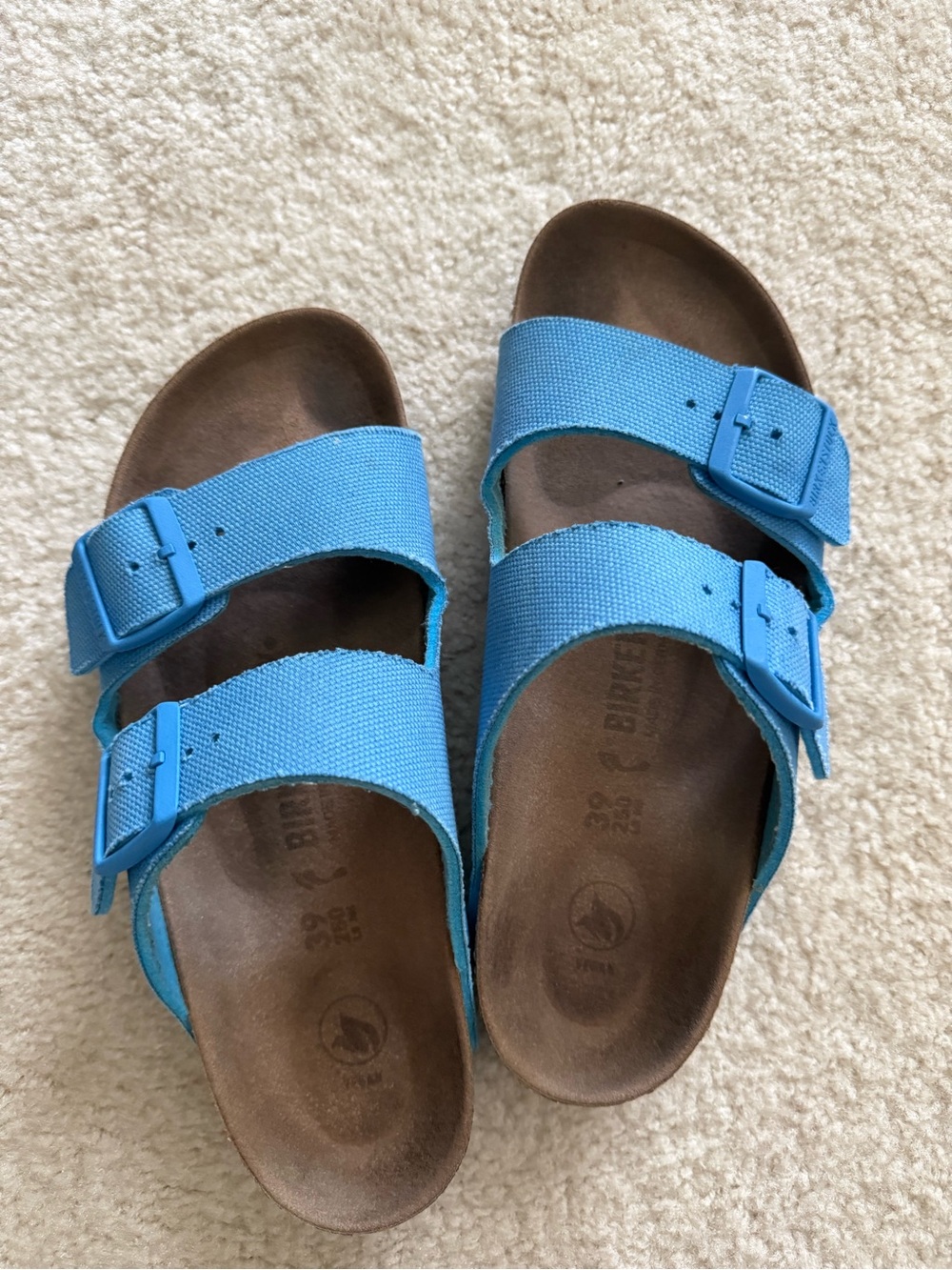 Turquoise Blue Birkenstock eco Arizona 39